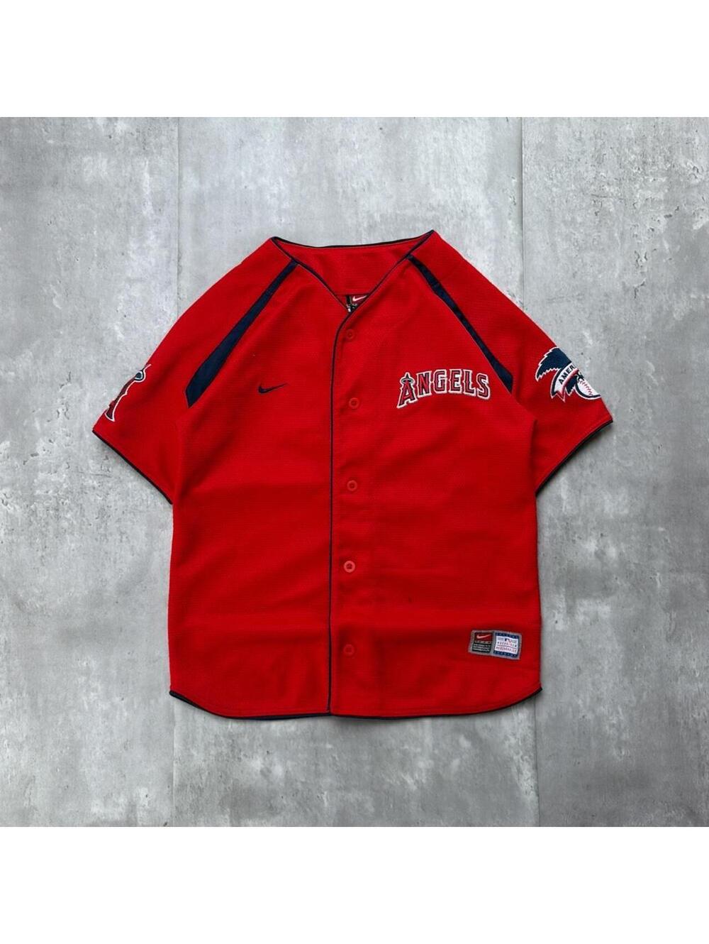 Y2K Red Nike Team MlB LA Angels Baseball Jersey